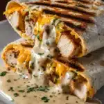Cheesy Garlic Chicken Wraps Recipe