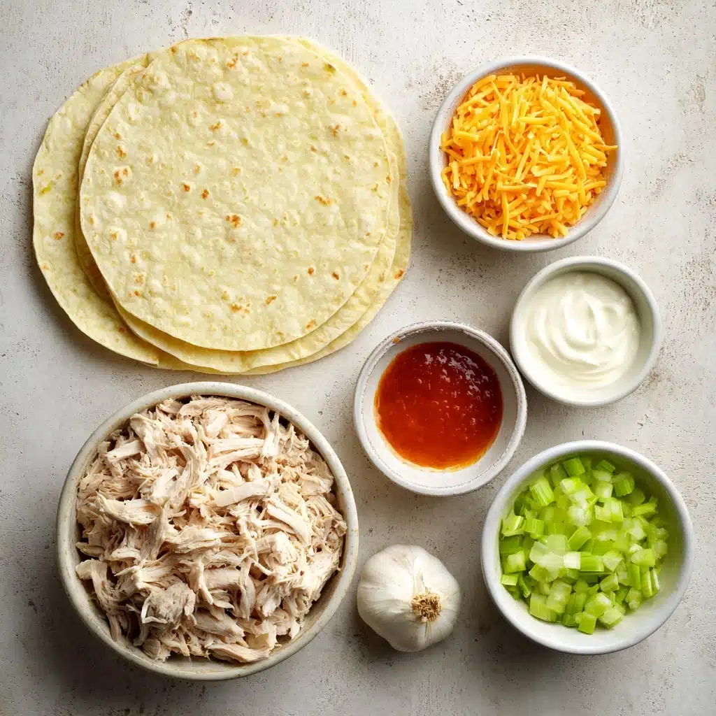 Cheesy Garlic Chicken Wraps Recipe 4 Cheesy Garlic Chicken Wraps Recipe - Recipe Image