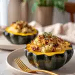 Stuffed Acorn Squash with Ground Turkey and Apple, GF Recipe