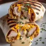 Cheesy Garlic Chicken Wraps Recipe