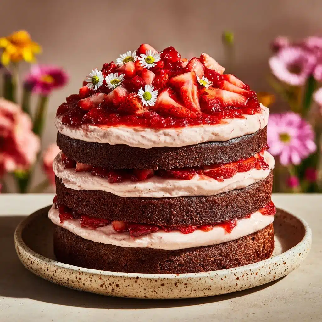 Strawberry Chocolate Cake Recipe - Recipe Image
