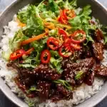 Crispy Chilli Beef Rice Recipe