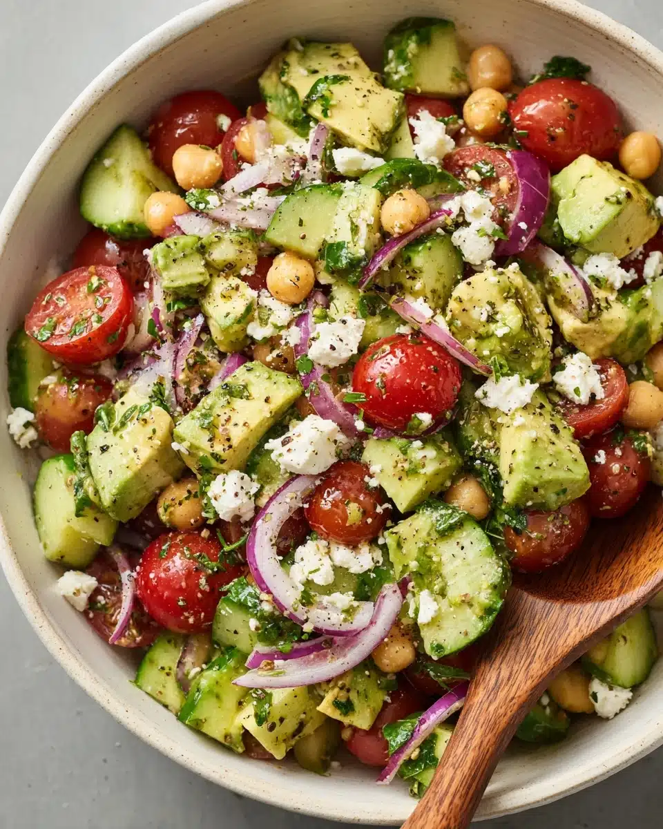 Chickpea Feta Avocado Salad Recipe