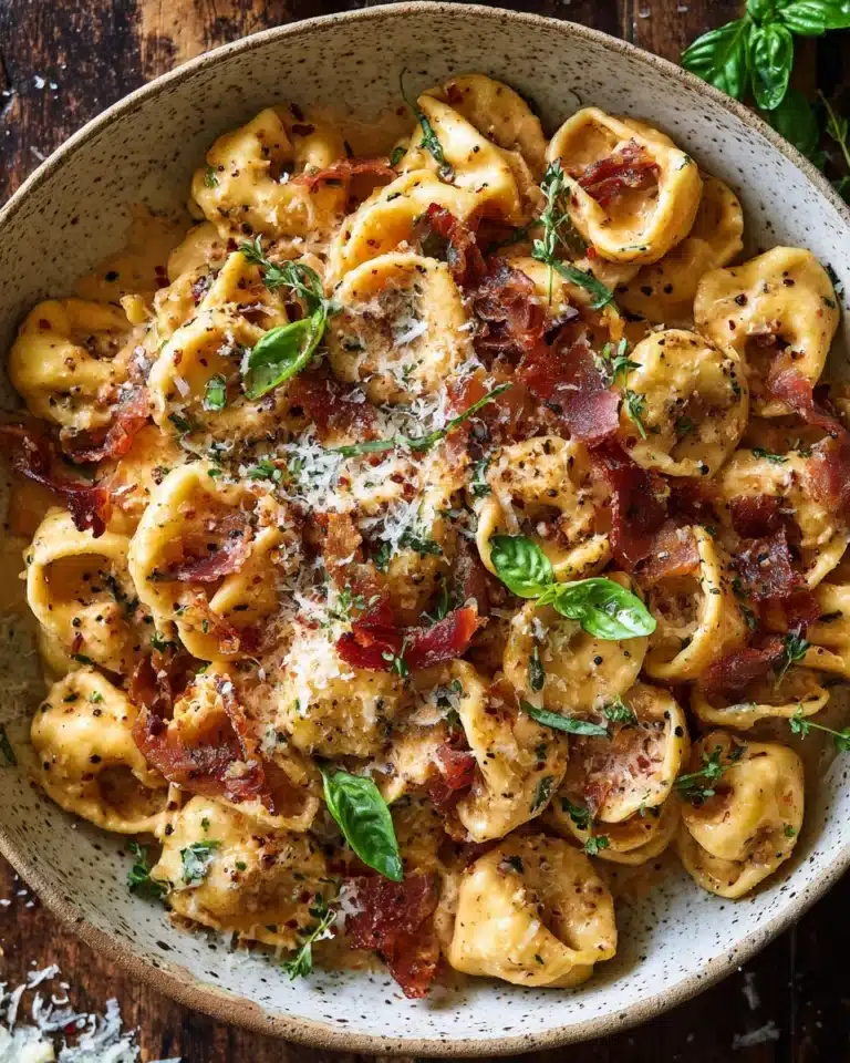 Creamy Roasted Tomato Ricotta Pasta with Crispy Prosciutto Recipe