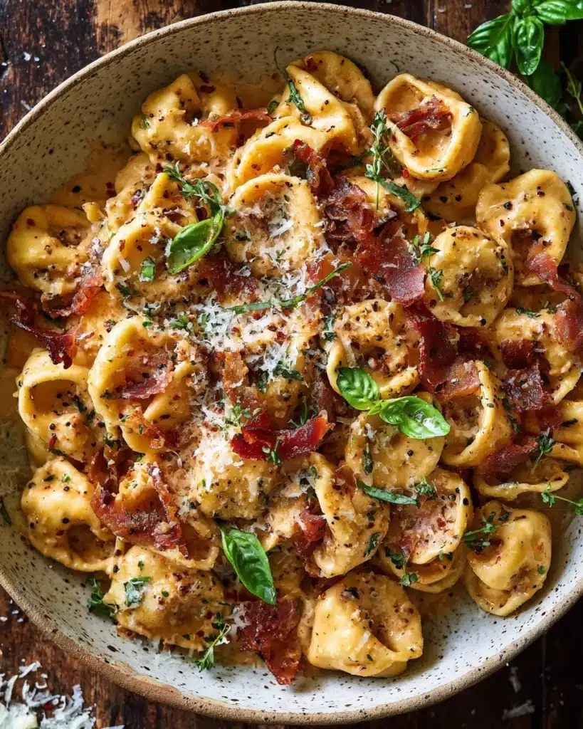 Creamy Roasted Tomato Ricotta Pasta with Crispy Prosciutto Recipe