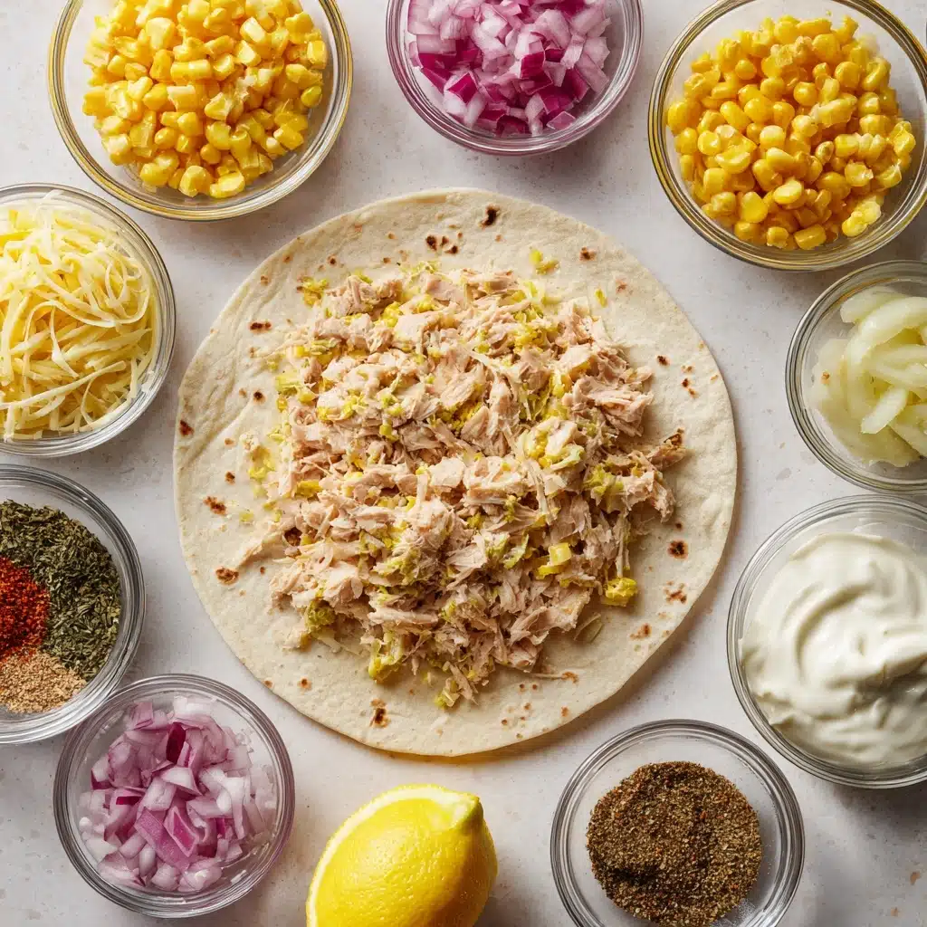 Healthy Tuna Melt Wrap Recipe, Easy 10 Minute Lunch Recipe - Recipe Image