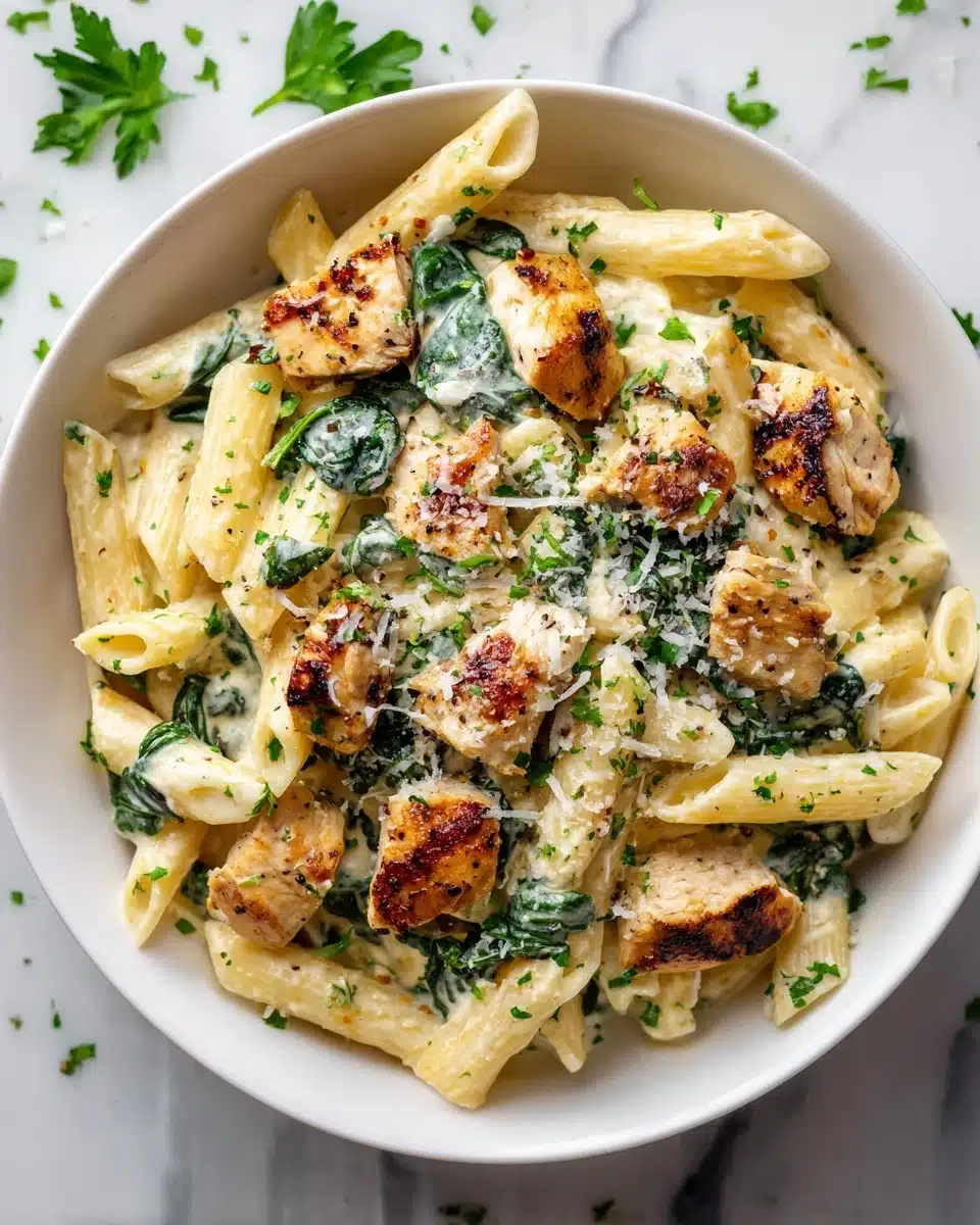 Garlic Parmesan Healthy Chicken Pasta Recipe