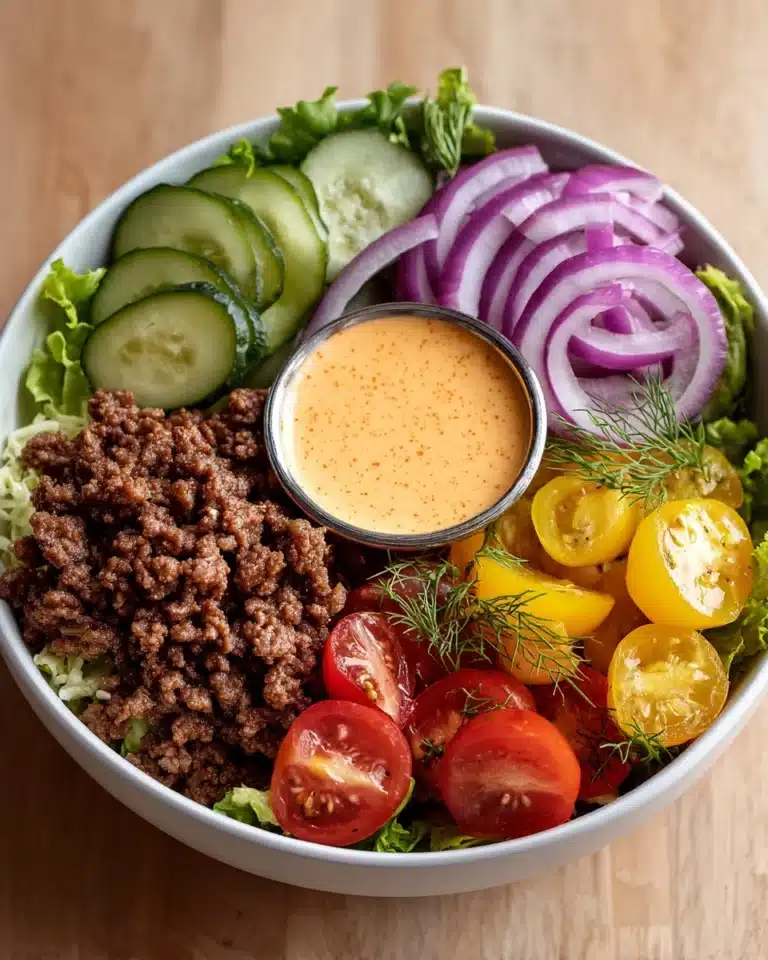 Healthy Burger Bowls with Special Sauce Recipe