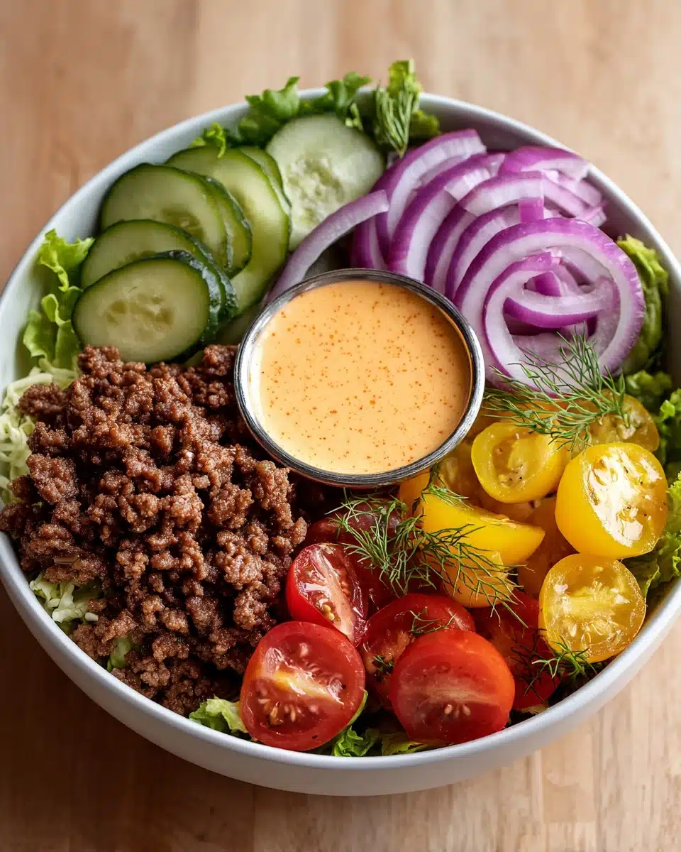 Healthy Burger Bowls with Special Sauce Recipe