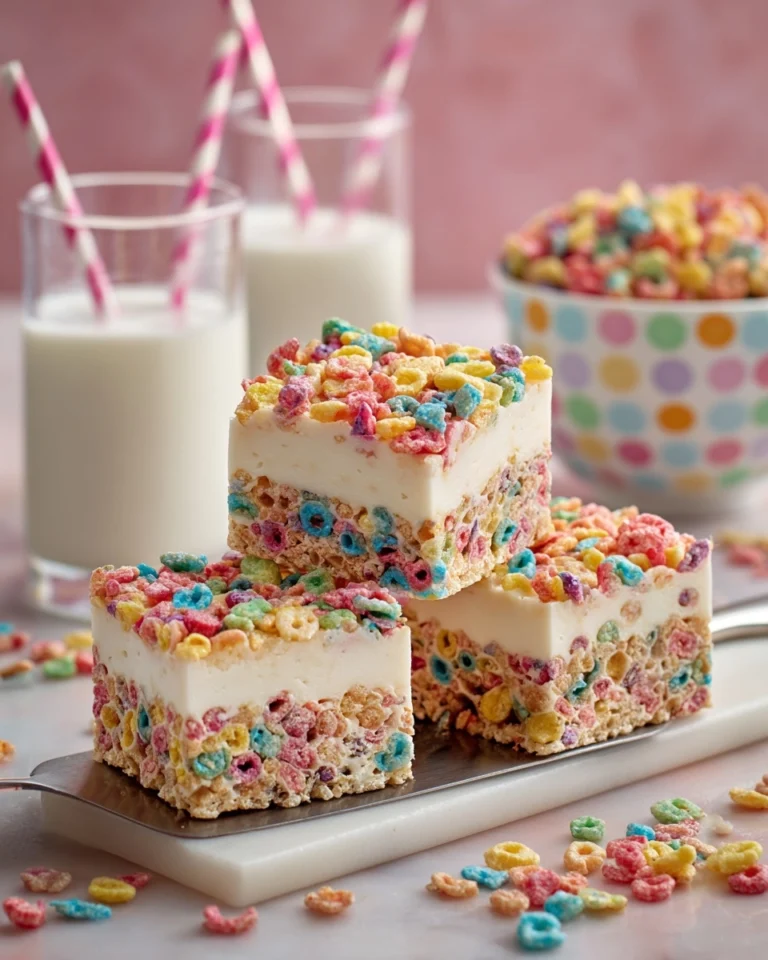 No-Bake Fruity Pebbles Cheesecake Recipe