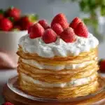 Japanese Strawberry Mille Crepe Cake Recipe
