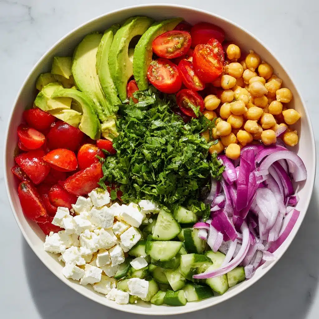 Chickpea Feta Avocado Salad Recipe - Recipe Image