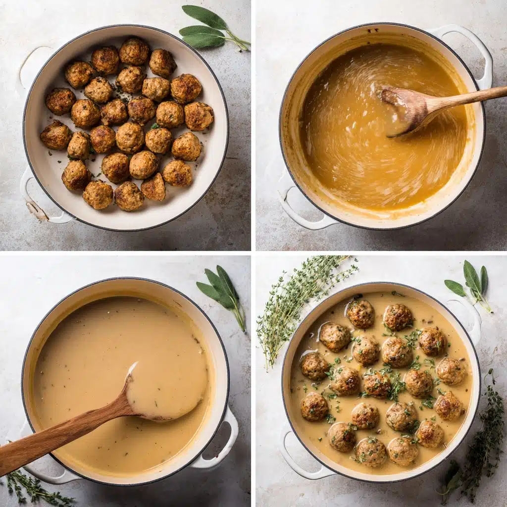 Turkey Meatballs with Gravy Recipe - Recipe Image