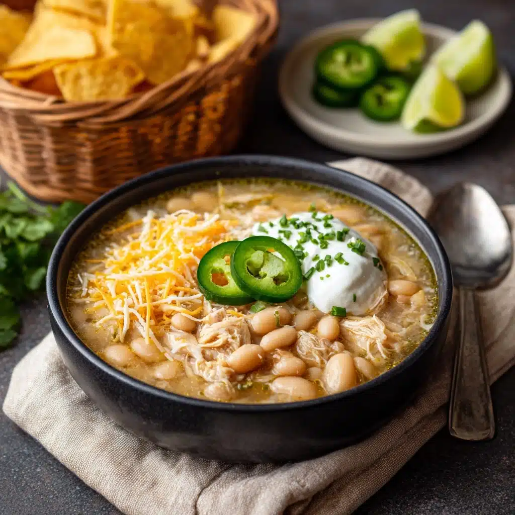 Easy Creamy White Chicken Chili Recipe - Recipe Image