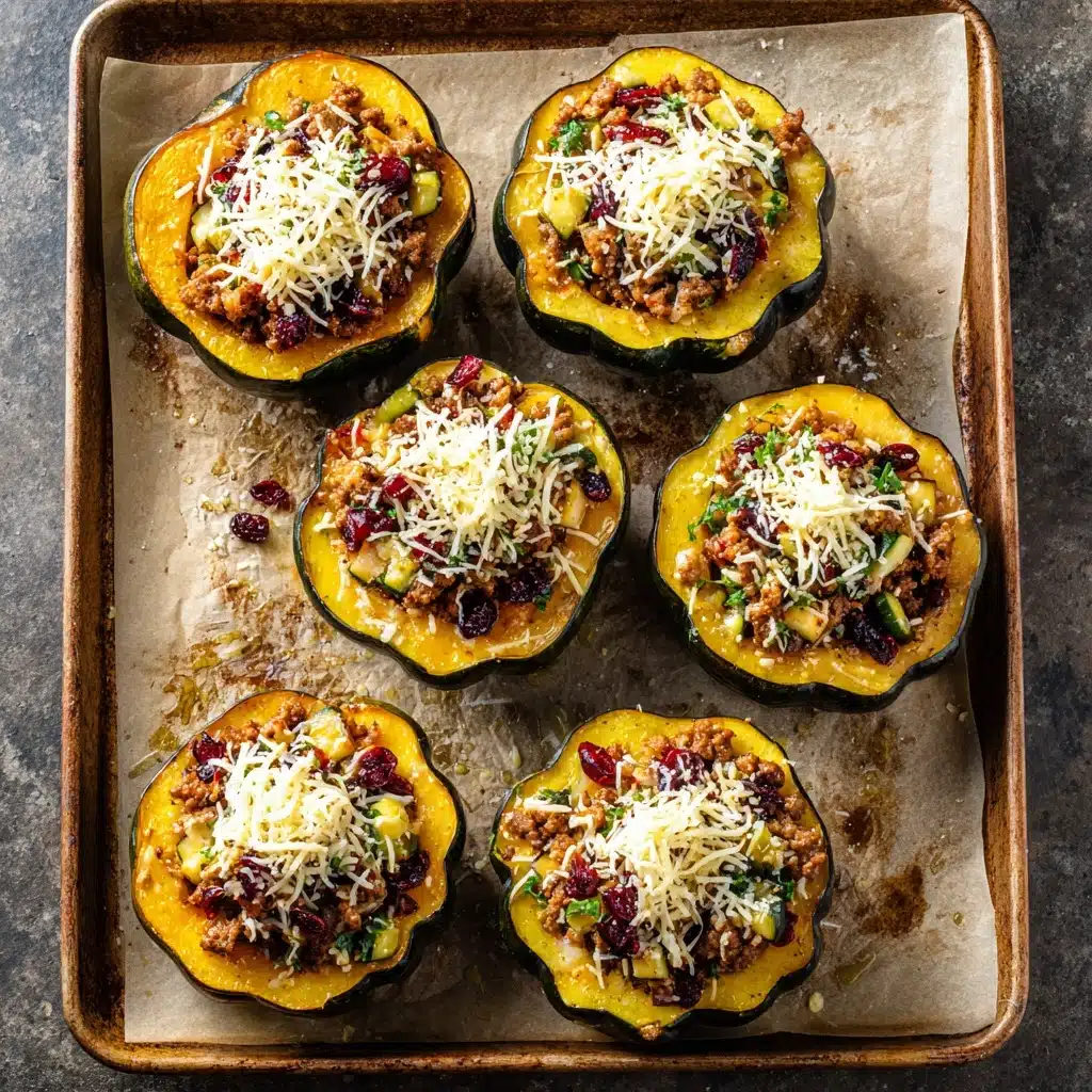 Stuffed Acorn Squash with Ground Turkey and Apple, GF Recipe 6 Stuffed Acorn Squash with Ground Turkey and Apple, GF Recipe - Recipe Image
