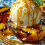 Grilled Peaches with Ice Cream Recipe