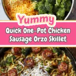 Chicken Sausage Orzo Skillet with Broccoli Recipe