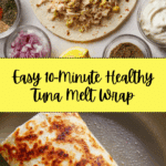 Healthy Tuna Melt Wrap Recipe, Easy 10 Minute Lunch Recipe
