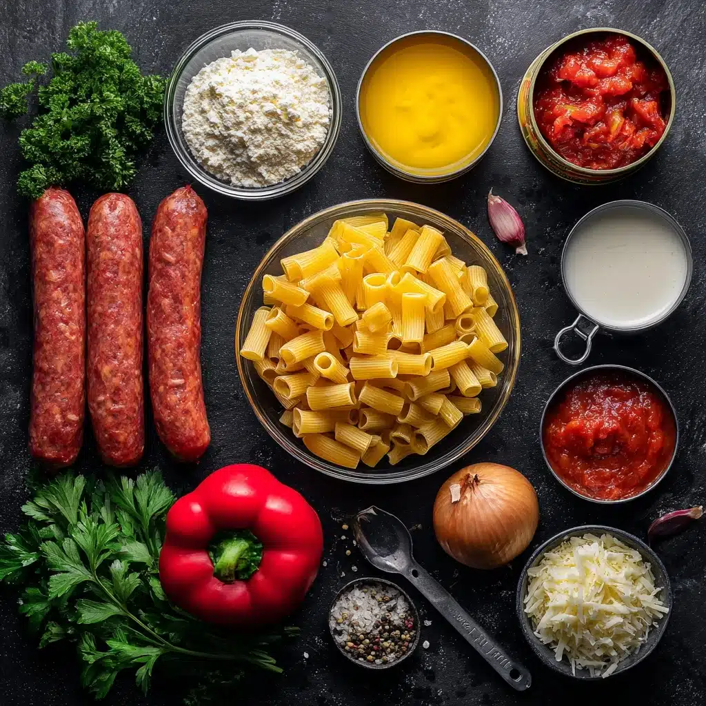 One Pot Creamy Cajun Sausage Pasta (30-Minutes) Recipe 5 One Pot Creamy Cajun Sausage Pasta (30-Minutes) Recipe - Recipe Image