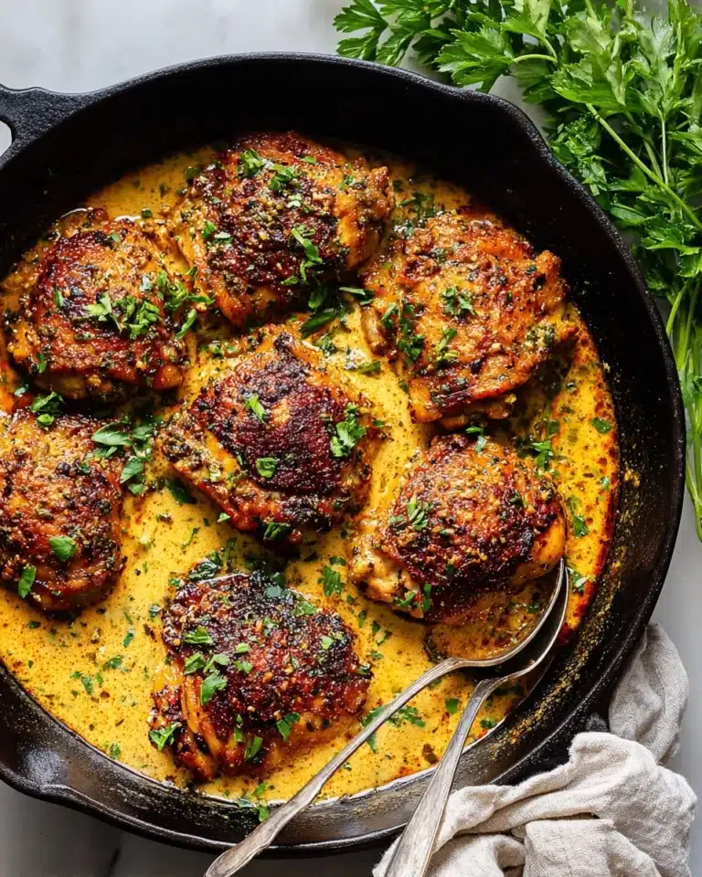 Skillet Chicken Thighs Recipe
