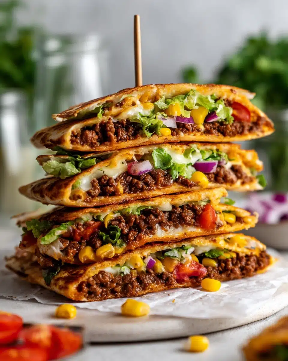 Crunchy Beef Tortilla Folded Wrap Recipe