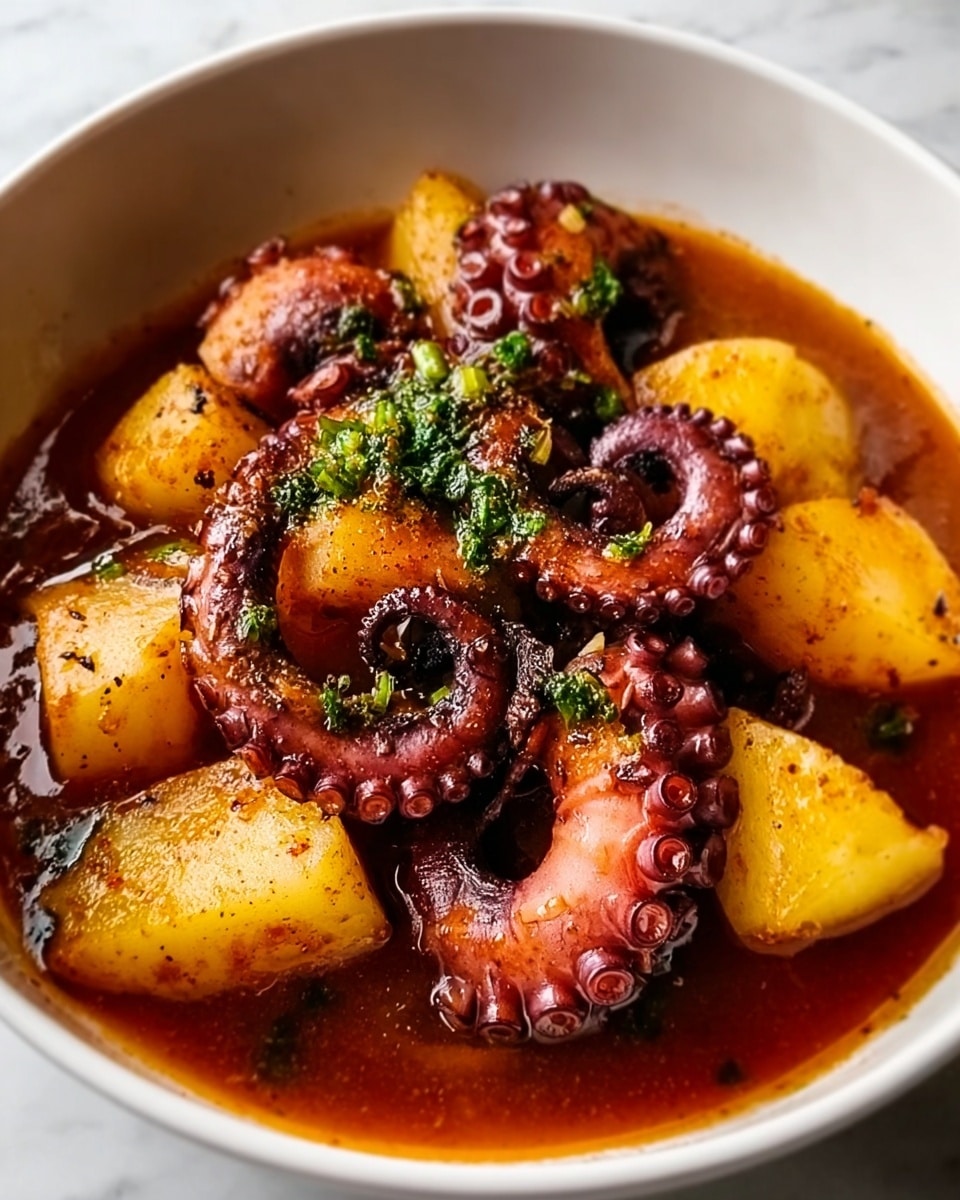 Greek Octopus Stew with Potatoes Recipe