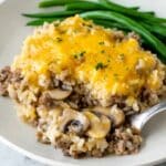 Cheesy Hamburger Rice Casserole Recipe