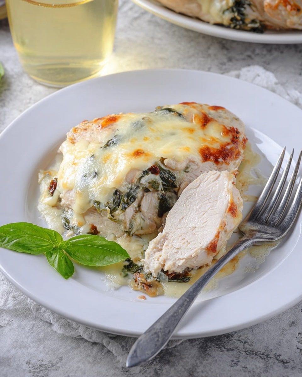 Creamy Mozzarella and Spinach Baked Chicken Recipe