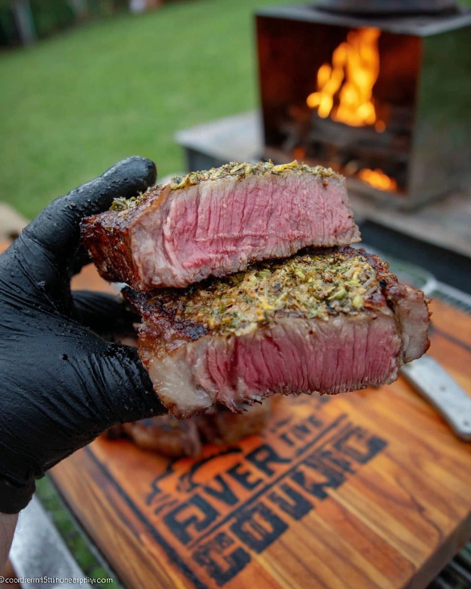 Spanish Garlic Crusted Tomahawk Steak Recipe