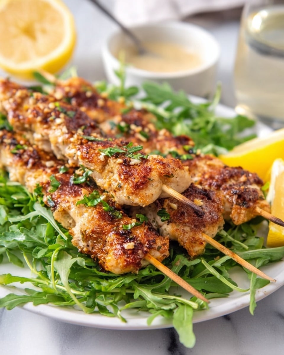 Chicken Spiedini with Lemon-Garlic Butter Sauce Recipe