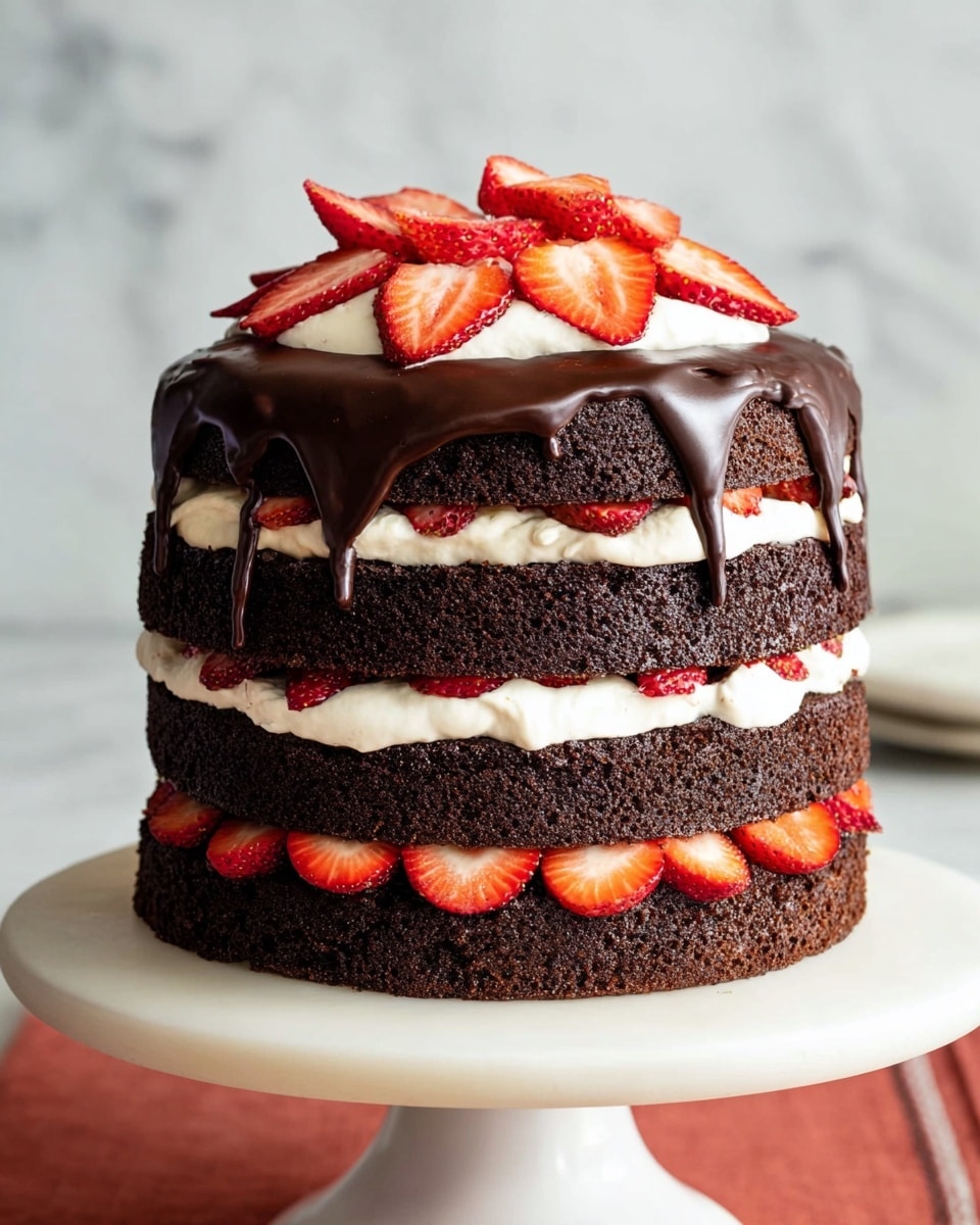 Vegan Chocolate Layer Cake with Mousse Recipe