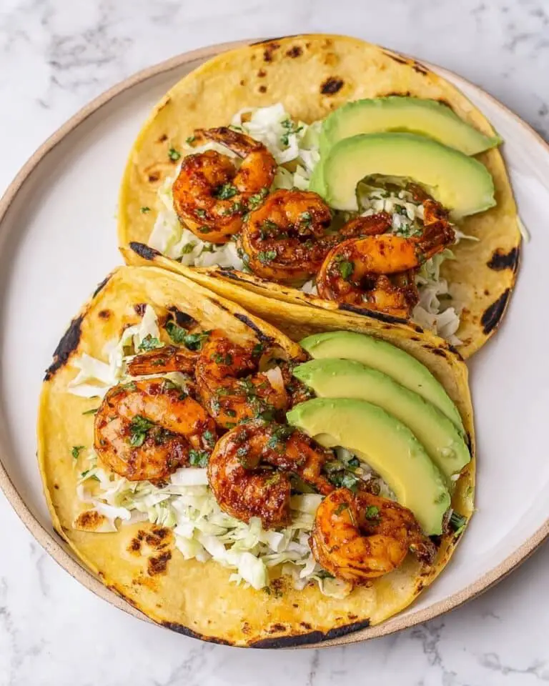 Cilantro Lime Shrimp Tacos with Creamy Slaw Recipe