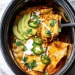 Crockpot Chicken Enchilada Casserole Recipe