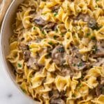 Creamy Mushroom Stroganoff with Egg Noodles Recipe