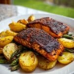 Air Fryer Salmon with Crispy Fried Plantains Recipe