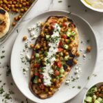 Roasted Chickpea Flatbreads with Garlic Feta Sauce Recipe