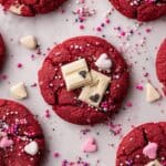 Red Velvet Cookies with Cookies 'n' Creme Bits and Sprinkles Recipe