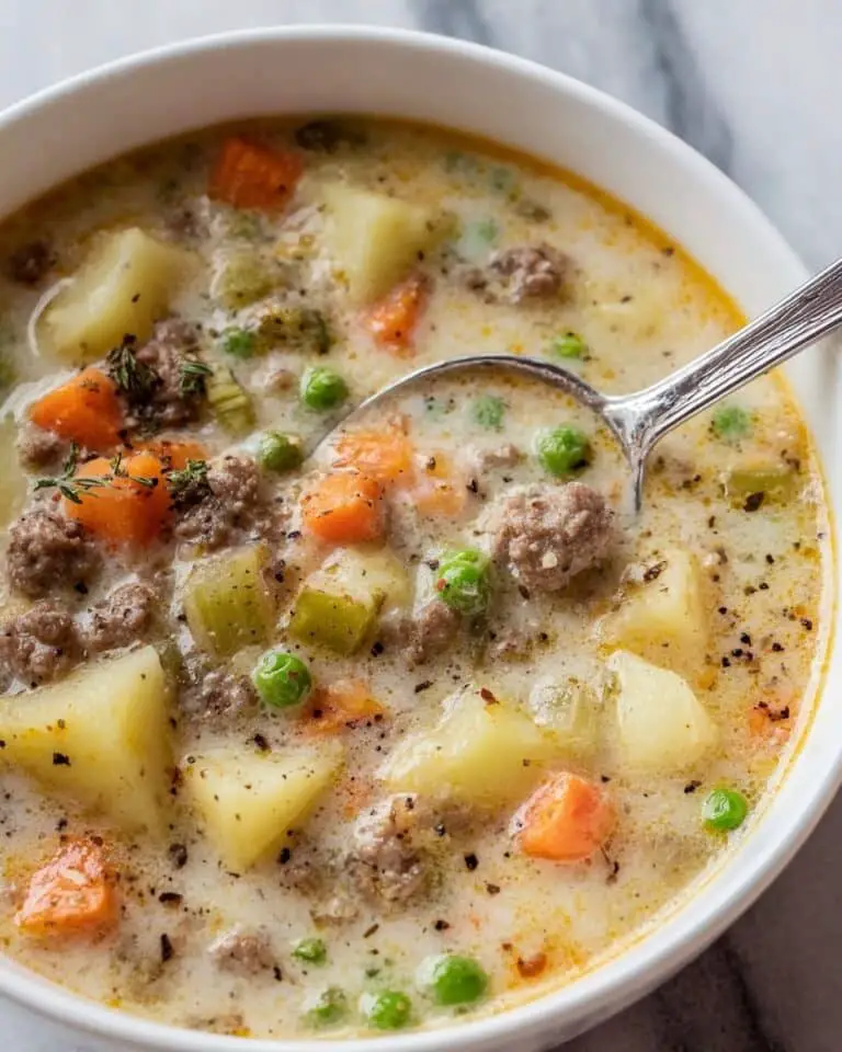 Easy Shepherd’s Pie Soup with Buttery Potato Puffs Recipe