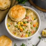 Crockpot Chicken Pot Pie with Biscuits Recipe