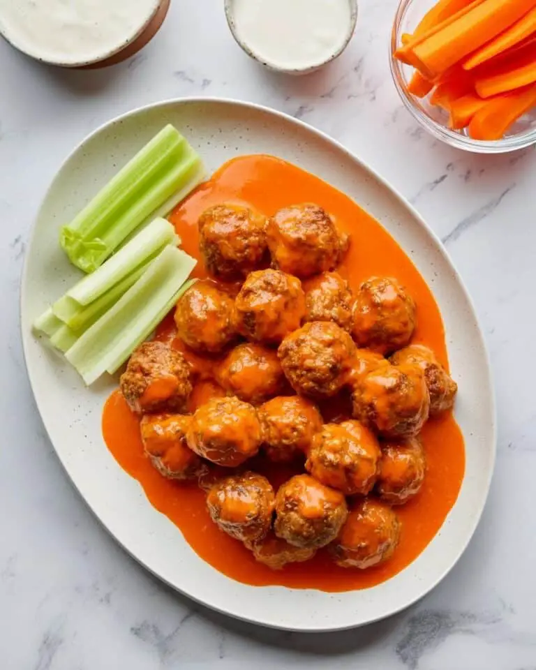 Slow Cooker Buffalo Chicken Meatballs Recipe