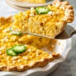 Sweet Corn Pie with Cheddar, Feta, and Jalapeño Recipe