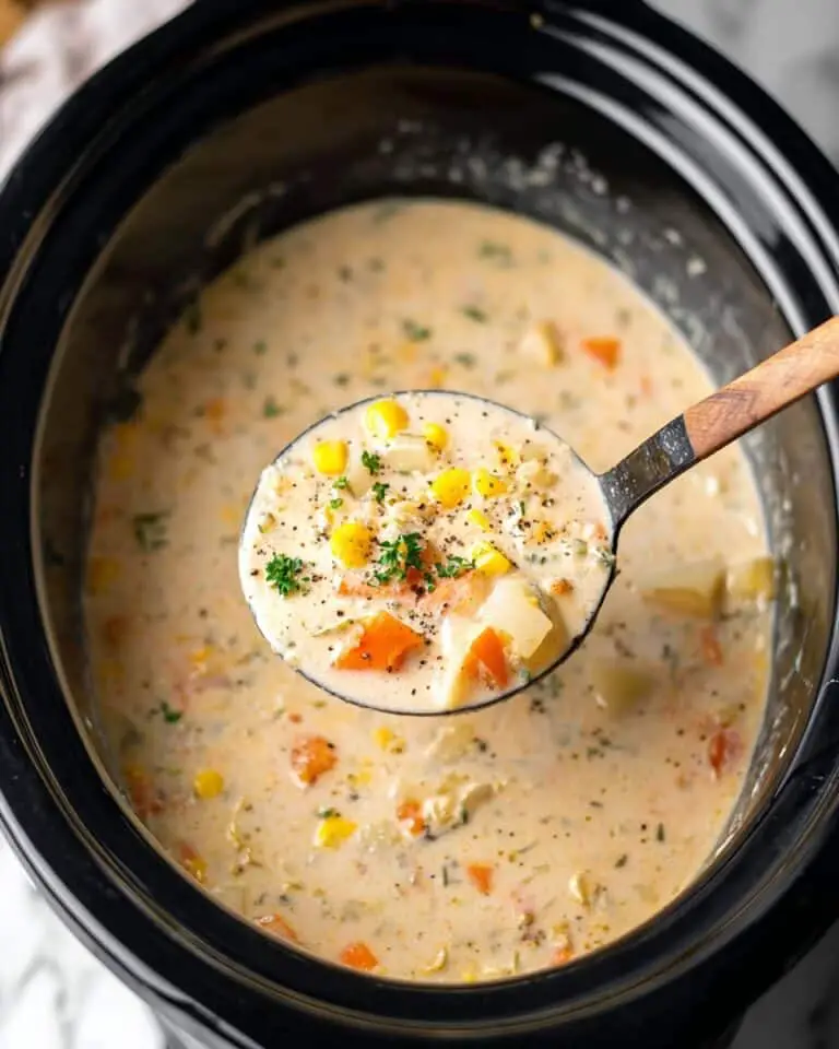 Slow Cooker Creamy Hamburger and Potato Soup Recipe