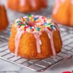 Mini Pound Cakes with Strawberry Glaze Recipe