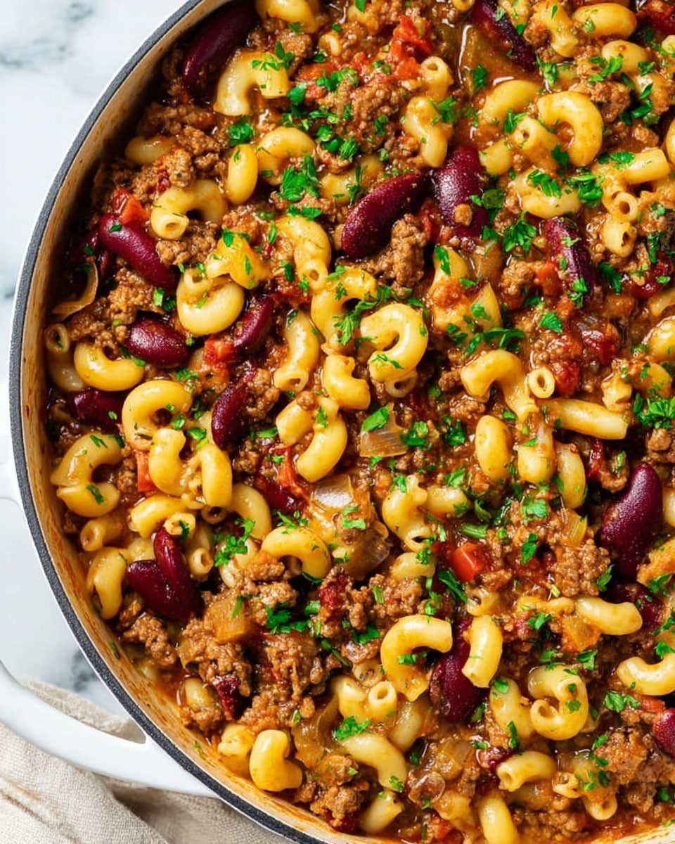 Cheesy Ground Beef and Noodle Goulash Recipe