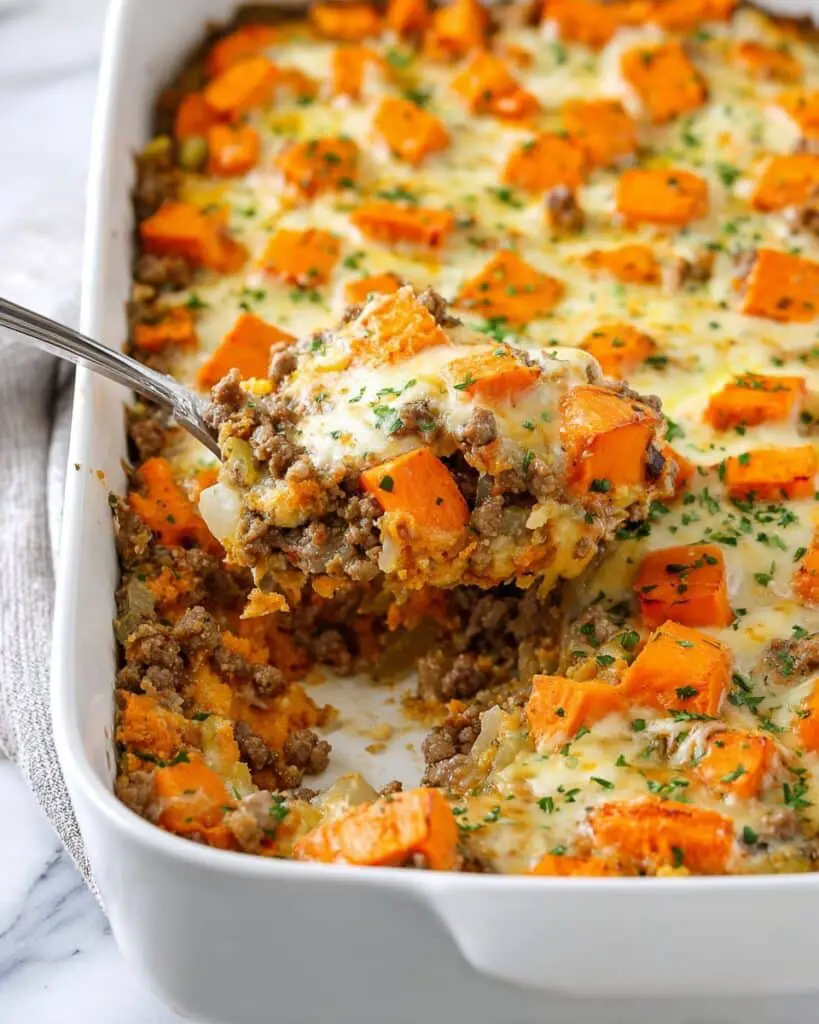 Ground Turkey Sweet Potato Bake Recipe