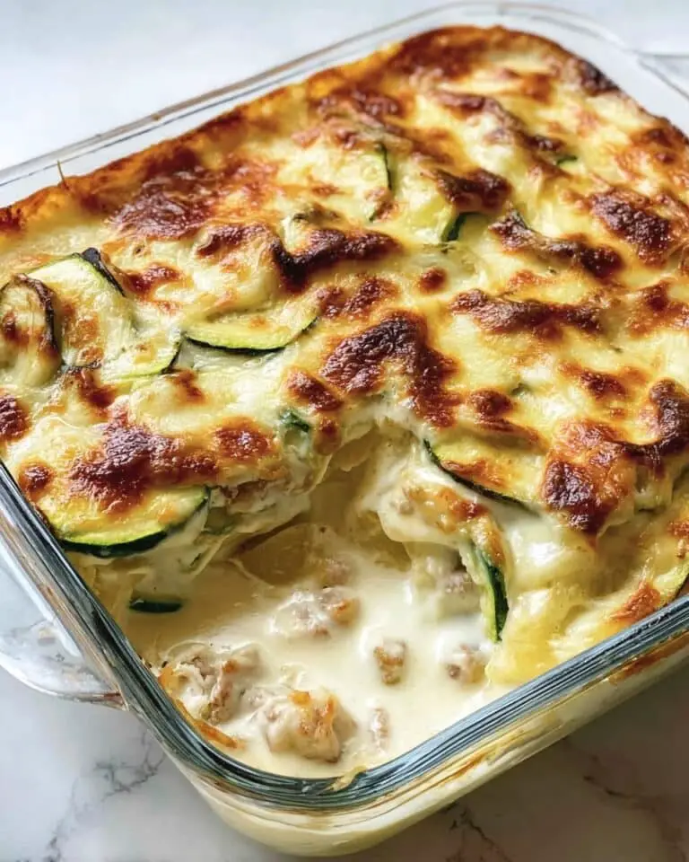Chicken Alfredo Zucchini Lasagna Recipe