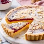 Classic British Bakewell Tart with Raspberry Jam and Almond Frangipane Recipe