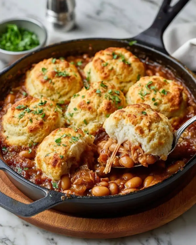 Italian Chicken Cobbler with Cannellini Beans & Parmesan Biscuits Recipe