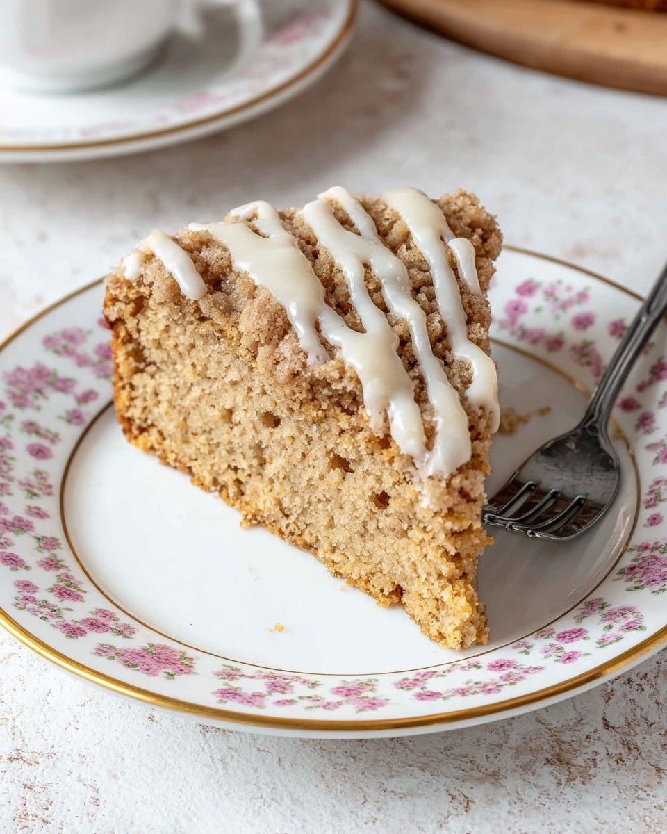 Moist Banana Coffee Cake with Cinnamon Streusel and Vanilla Glaze Recipe