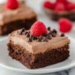 Chocolate Raspberry Brownies with Cream Cheese Frosting Recipe